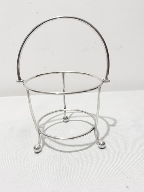 Antique Silver Plated and Cranberry Glass Jam or Preserve Server