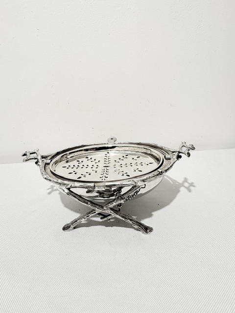 Antique Rollover Silver Plated Oval Butter Dish Antique Rollover Silver Plated Oval Butter Dish