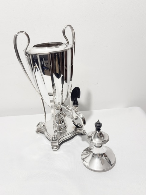 Antique Old Sheffield Plate Samovar of Small Size with Ebonised Finial Antique Old Sheffield Plate Samovar of Small Size with Ebonised Finial