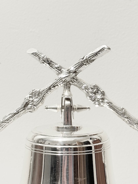 Attractive Antique Silver Plated Dinner Bell Attractive Antique Silver Plated Dinner Bell