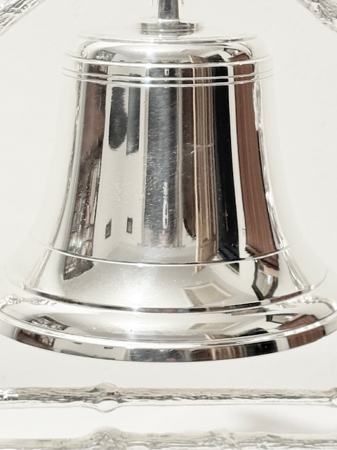Attractive Antique Silver Plated Dinner Bell Attractive Antique Silver Plated Dinner Bell