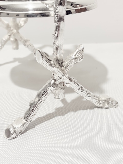 Attractive Antique Silver Plated Dinner Bell Attractive Antique Silver Plated Dinner Bell