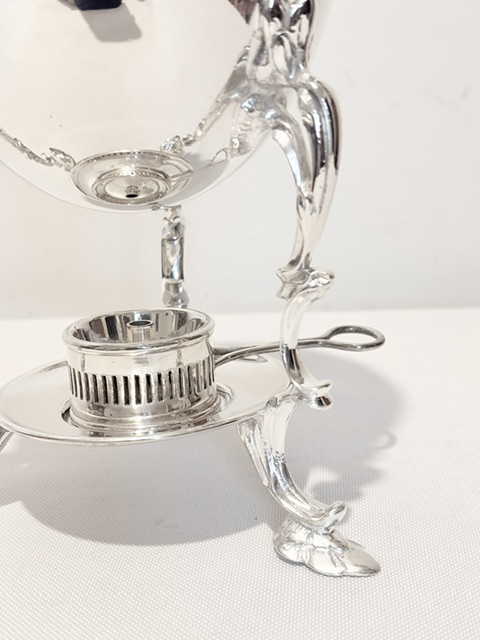 Antique Silver Plated Egg Boiler or Coddler with Original Burner