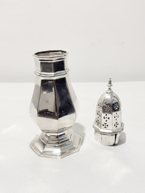 Antique Silver Plated Sugar or Cocoa Shaker