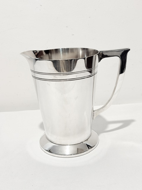 Vintage Silver Plated Art Deco Design Water Jug or Pitcher