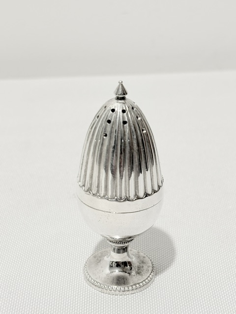 Boxed Set of 4 Antique Silver Plated Pepper Shakers
