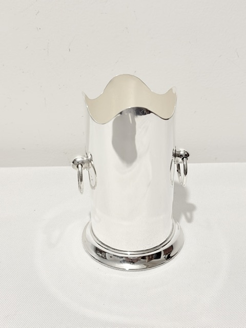 Vintage Silver Plated Pen, Make Up Brushes or Bottle Holder