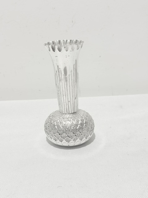 Antique Silver Plated Vase Modelled in the Shape of a Scottish Thistle (c.1880)