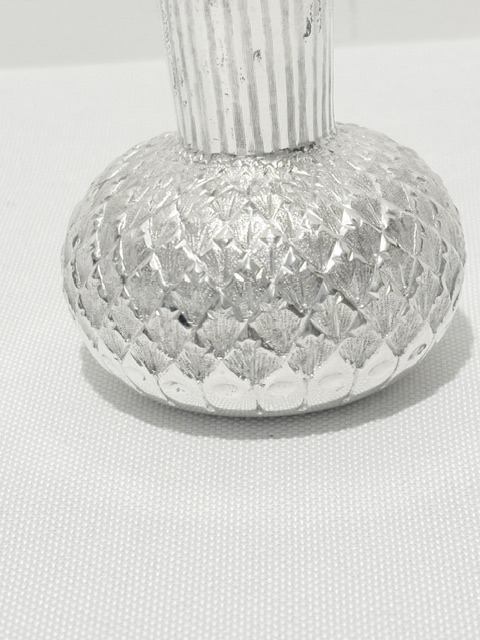 Antique Silver Plated Vase Modelled in the Shape of a Scottish Thistle