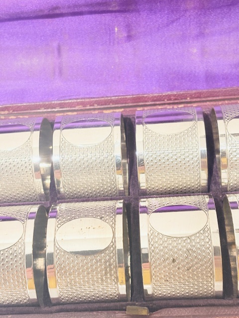 Rare Set of 12 Antique Silver Plated Napkin Rings Rare Set of 12 Antique Silver Plated Napkin Rings