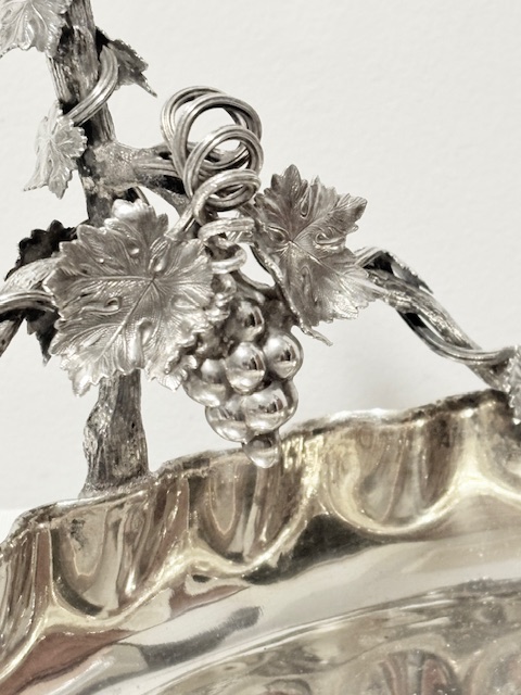 Antique Silver Plated Grapes Stand by Mappin & Webb