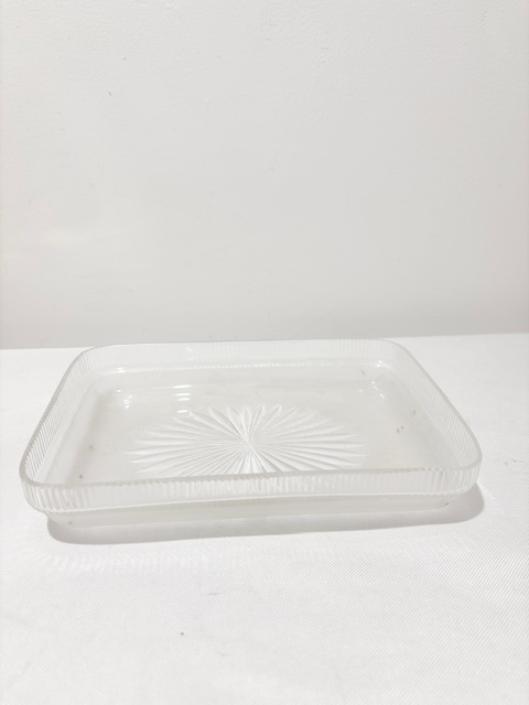 Antique Gold Plated Fruit Dish on Stand with Glass Liner