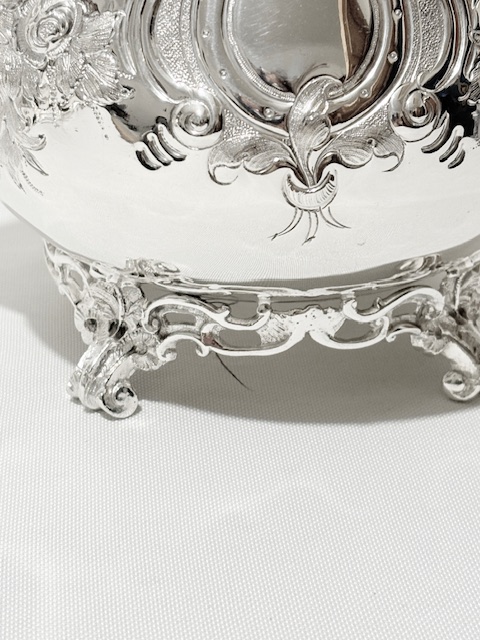 Handsome Victorian Antique Silver Plated Coffee Pot