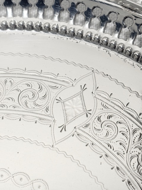 Antique Silver Plated Salver by Walker & Hall Antique Silver Plated Salver by Walker & Hall