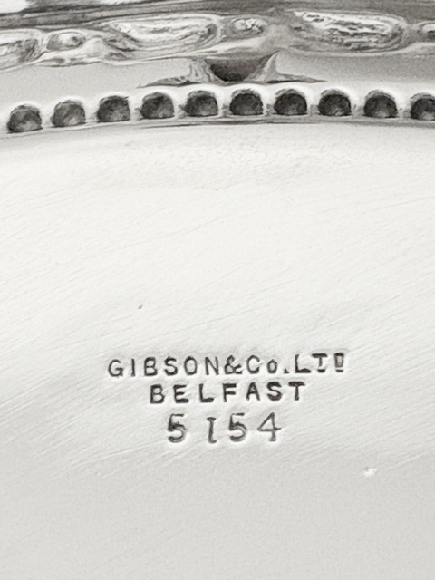 Antique Silver Plated Salver Crisply Engraved Around a Vacant Cartouche