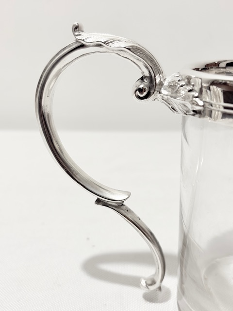 Antique Silver Plated and Glass One Pint Tankard