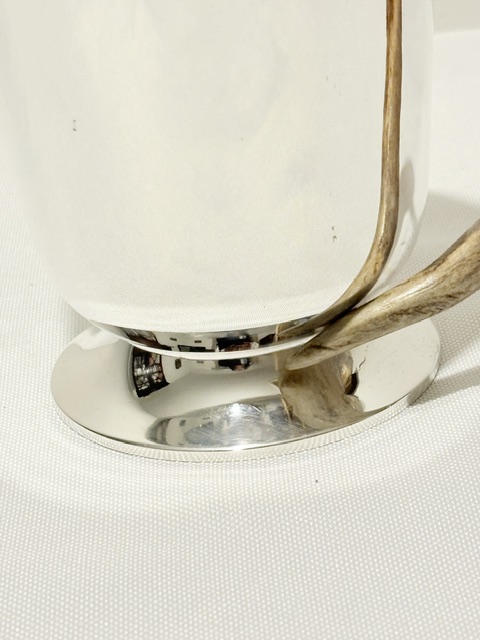 Vintage Silver Plated One Pint Antler Handle Tankard