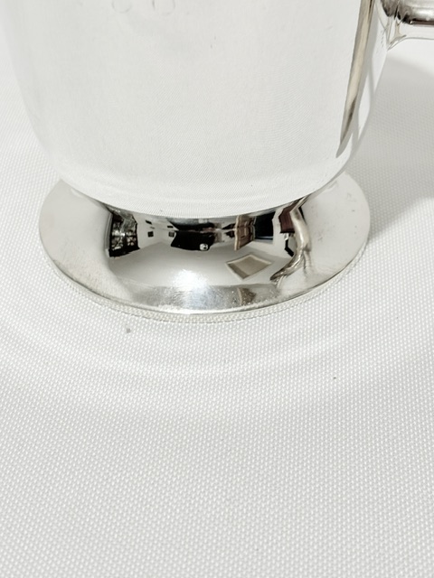 Vintage Silver Plated Tankard with Antler Handle