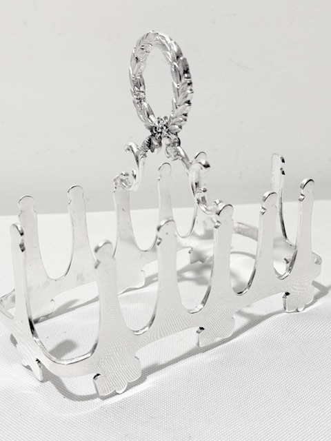 Antique Silver Plated Toast Rack of Geometric Design Antique Silver Plated Toast Rack of Geometric Design