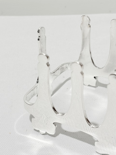 Antique Silver Plated Toast Rack of Geometric Design Antique Silver Plated Toast Rack of Geometric Design