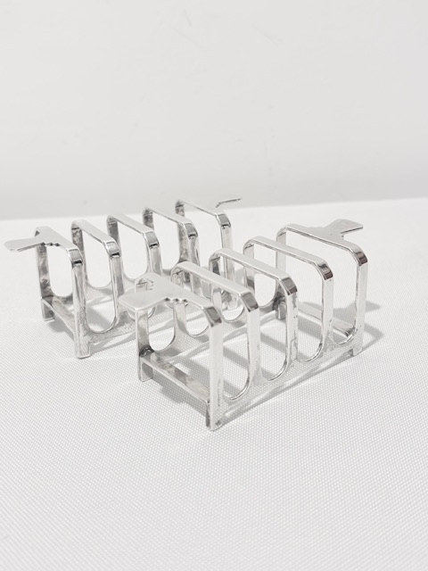 Pair of Mappin & Webb Art Deco Antique Silver Plated Toast Racks