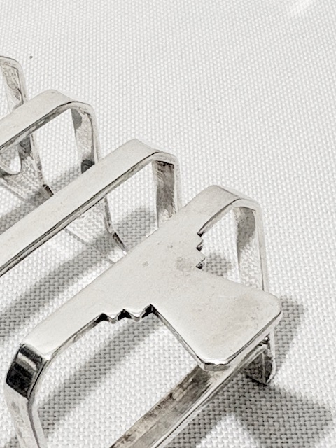 Pair of Mappin & Webb Art Deco Antique Silver Plated Toast Racks