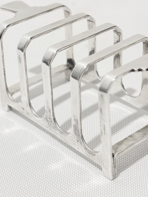Pair of Mappin & Webb Art Deco Antique Silver Plated Toast Racks