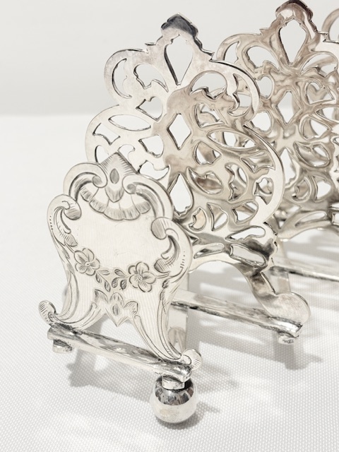 Handsome Antique Silver Plated Expanding Toast Rack