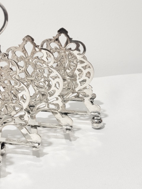 Handsome Antique Silver Plated Expanding Toast Rack