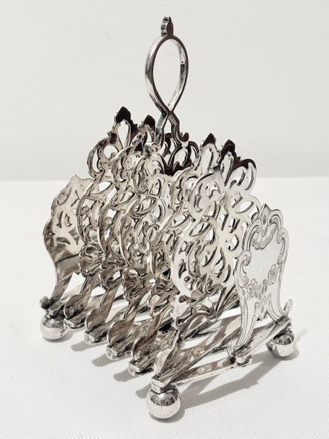 Handsome Antique Silver Plated Expanding Toast Rack
