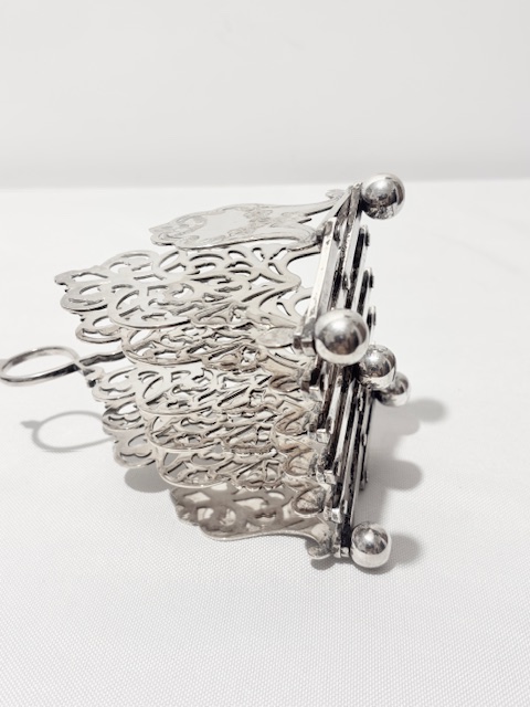 Handsome Antique Silver Plated Expanding Toast Rack