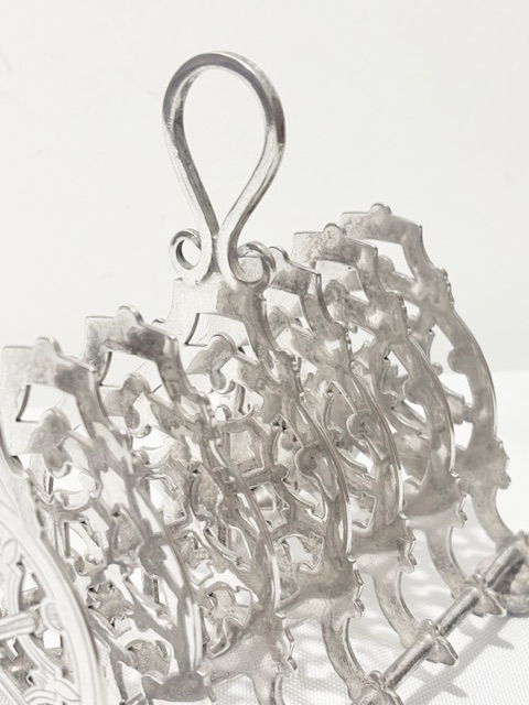 Handsome and Elaborate Antique Silver Plated Toast Rack