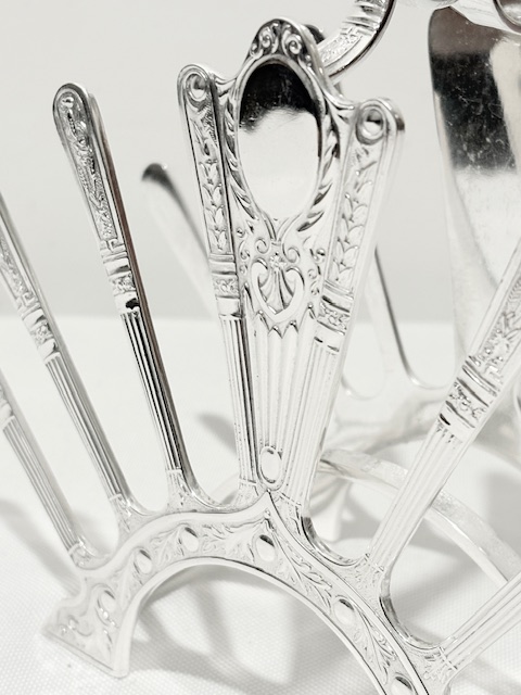Antique Silver Plated Art Nouveau in Design Toast Rack Antique Silver Plated Art Nouveau in Design Toast Rack