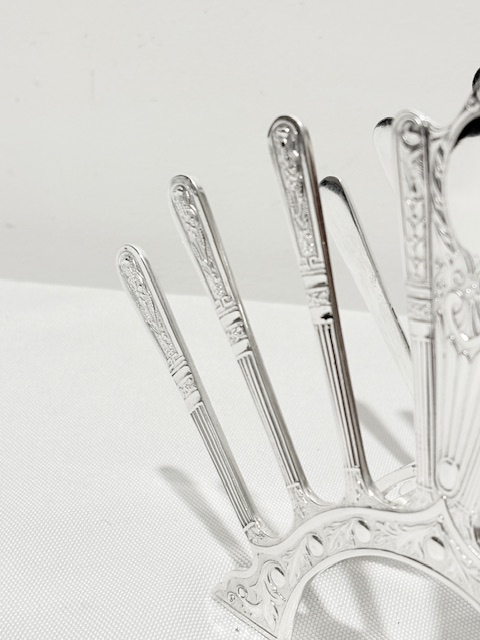 Antique Silver Plated Art Nouveau in Design Toast Rack Antique Silver Plated Art Nouveau in Design Toast Rack