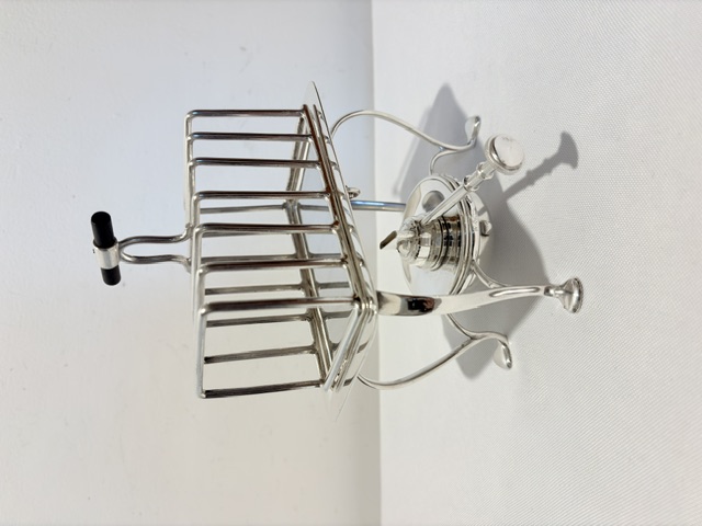 Antique Silver Plated Toast Rack by Asprey & Company