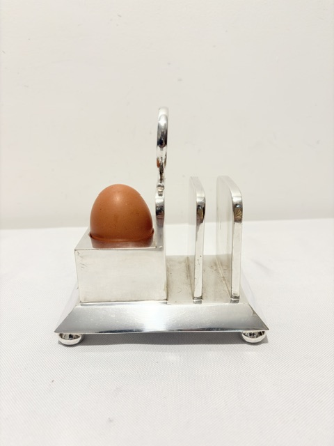 Antique Silver Plated Radiator Style Toast and Egg Rack
