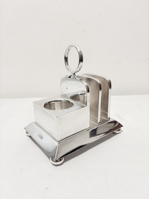 Antique Silver Plated Radiator Style Toast and Egg Rack