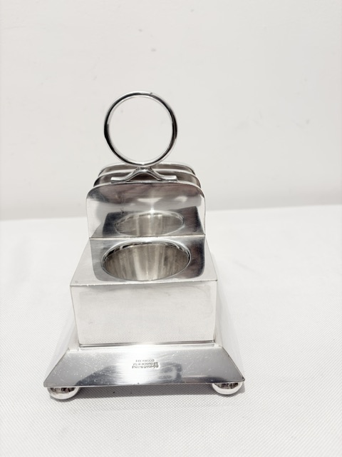 Antique Silver Plated Radiator Style Toast and Egg Rack