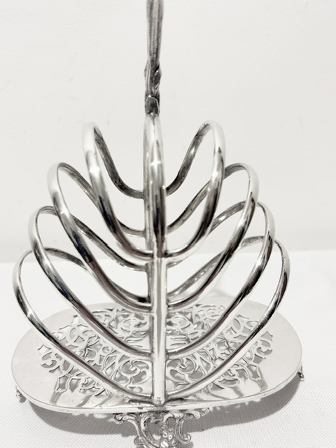 Unusual Shaped Antique Silver Plated Toast Rack Unusual Shaped Antique Silver Plated Toast Rack