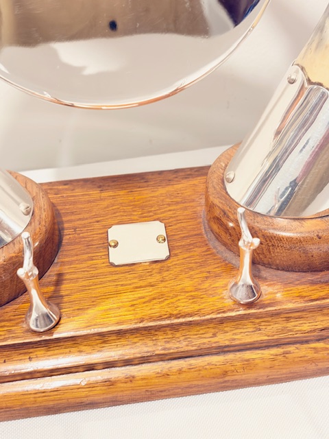 Antique Silver Plated and Cow Horn Dinner Gong