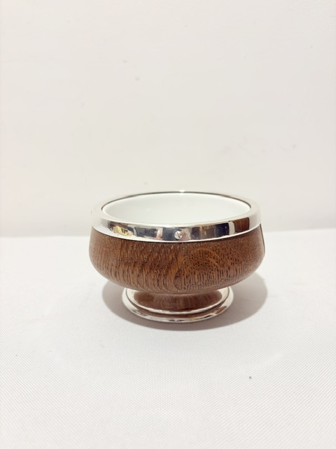 Vintage Silver Plated and Oak Jam or Preserve Dish