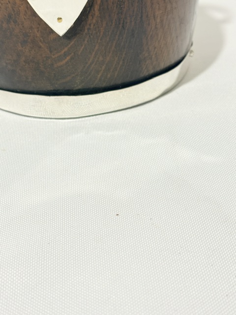 Vintage Silver Plated and Oak Biscuit Box